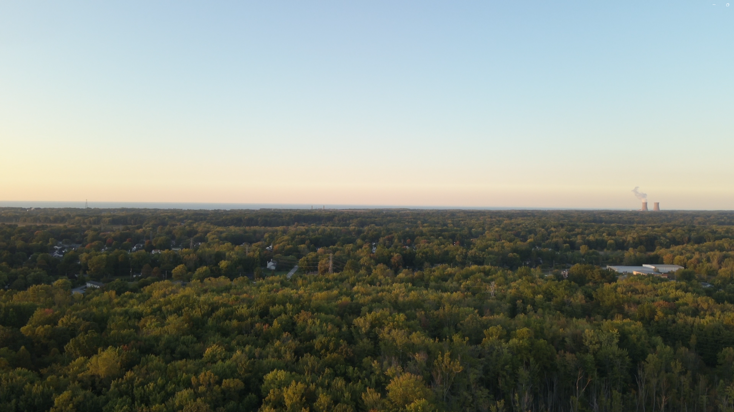 Aerial photography overlooking Northeast Ohio